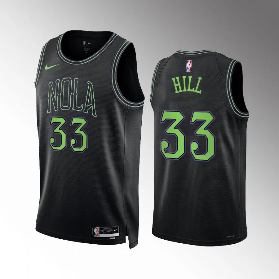 New Orleans Pelicans #33 Malcolm Hill 2023-24 Black City Edition