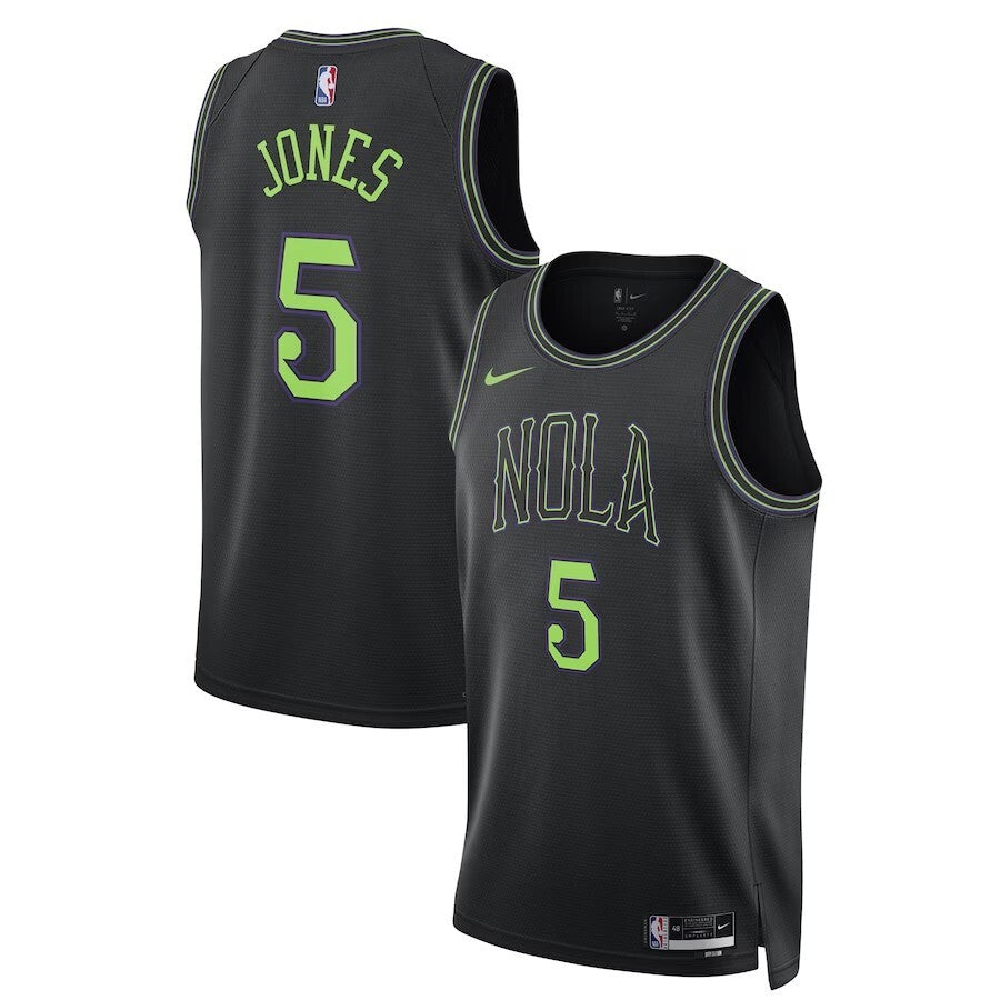 New Orleans Pelicans #5 Herbert Jones Unisex 202324 Swingman Jersey - Black - City Edition