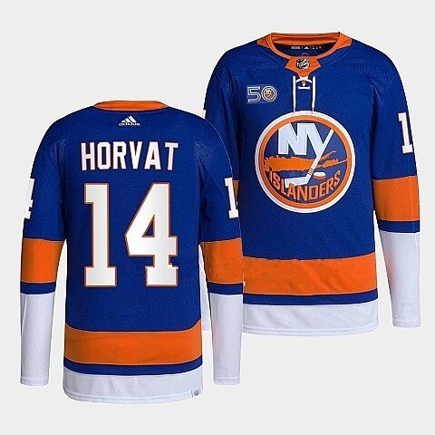 New York Islanders #14 Bo Horvat Primegreen Authentic Home Royal Jersey