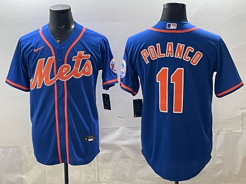 New York Mets #11 Jorge Polanco Mets Adult Style 1