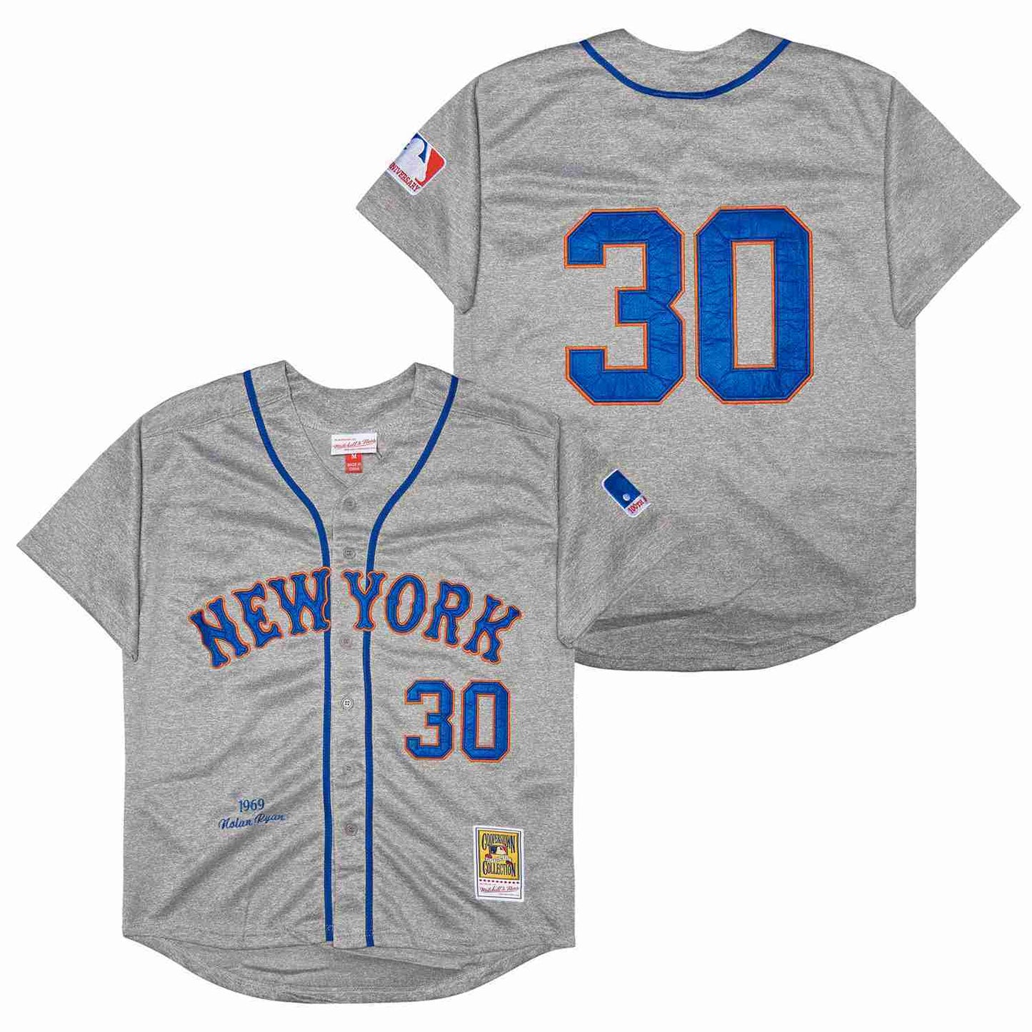 New York Mets #30 Ryder Ryan Mets 30 Hemp Gray 1969 Retro