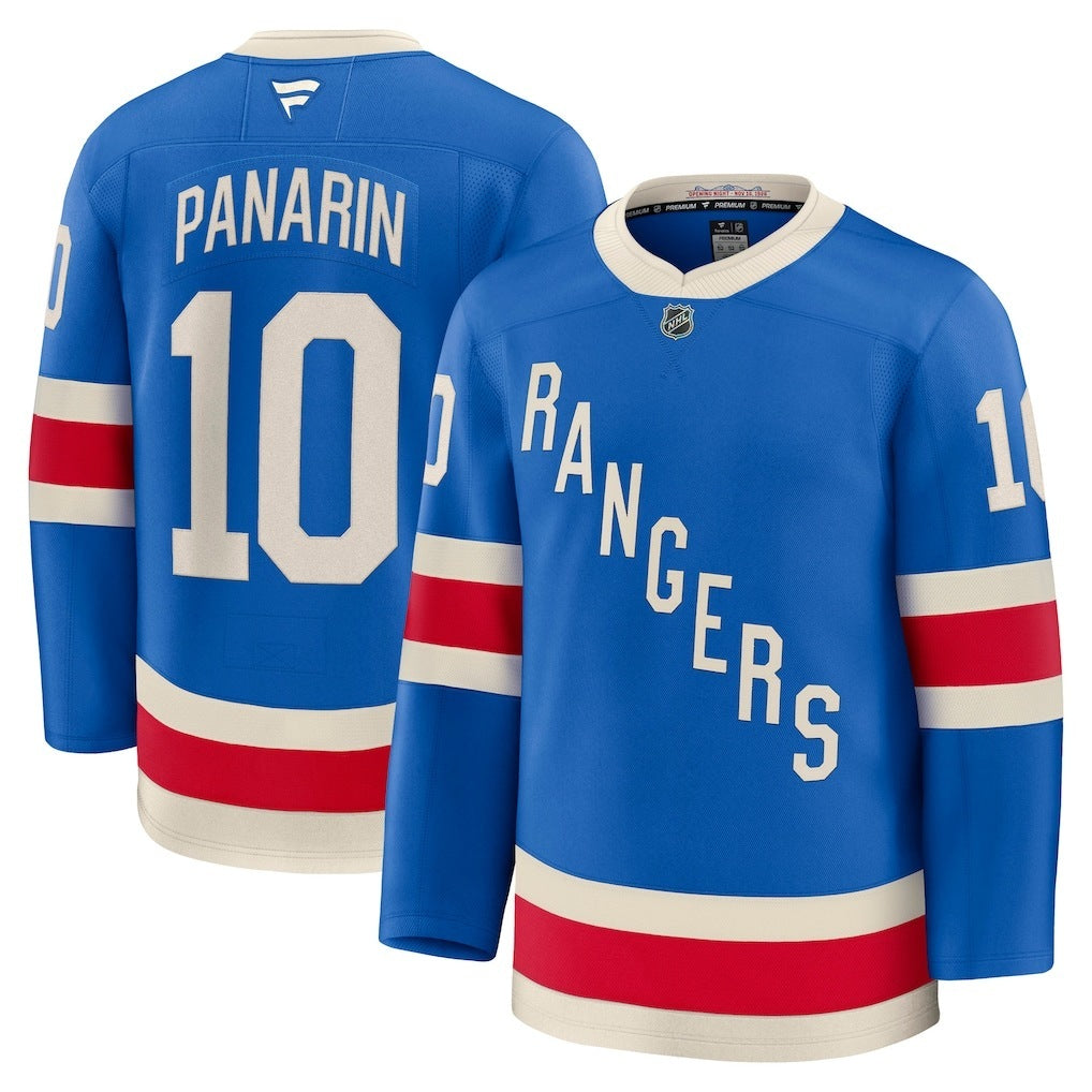 New York Rangers #10 Artemi Panarin Centennial Premium Jersey - Blue