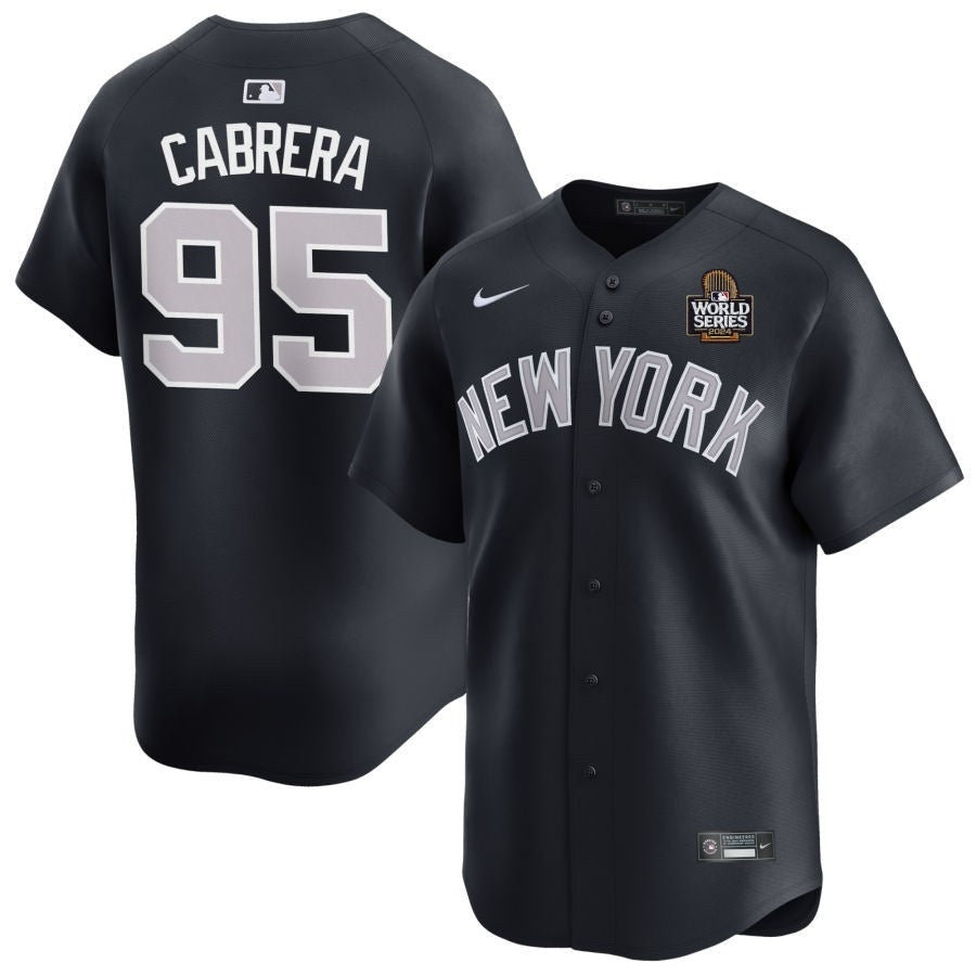 New York Yankees #95 Oswaldo Cabrera 2024 World Series Alternate – Navy