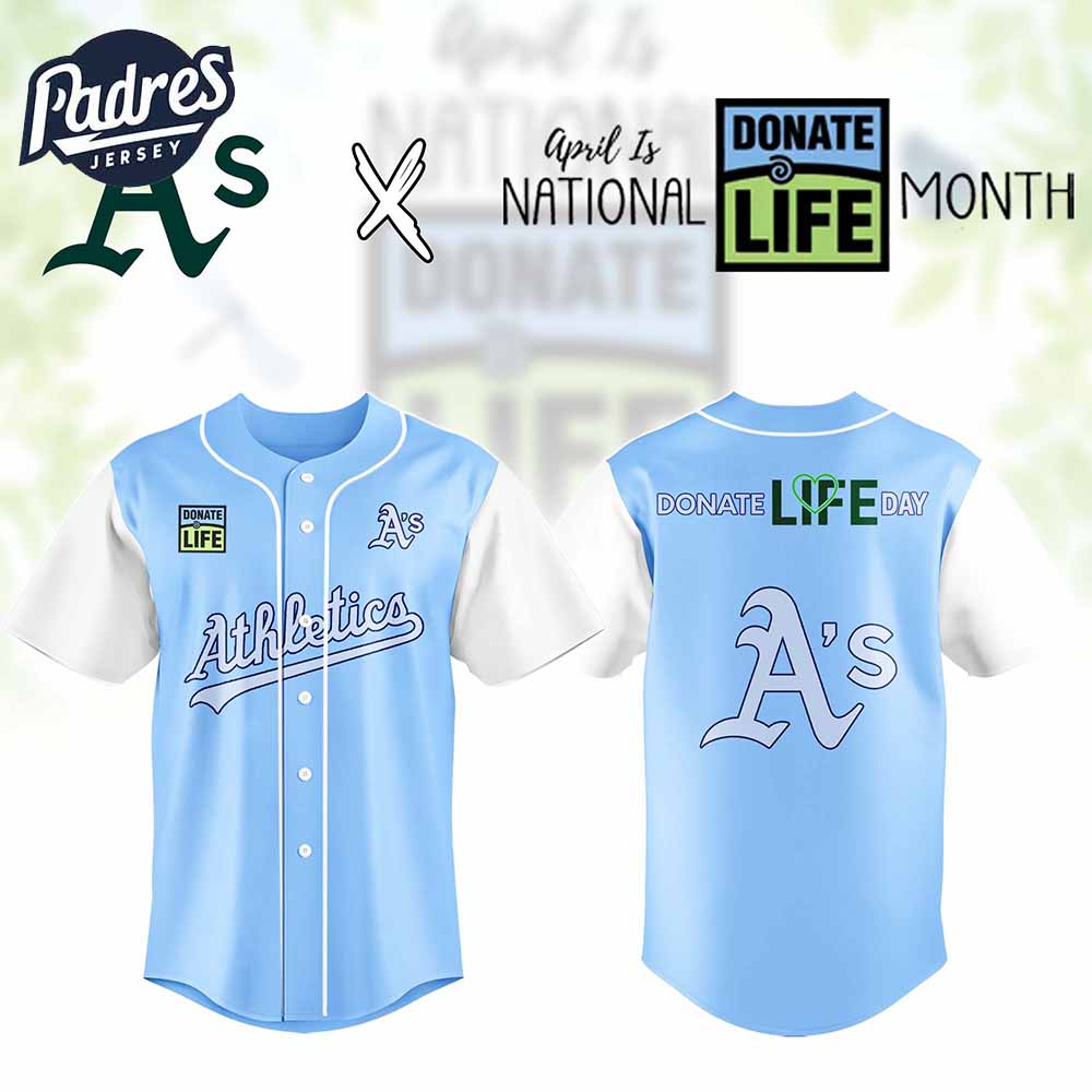 Oakland Athletics MLB x Donate Life Month Personalized Baseball Jersey Outfit - Padres Jersey Oasis: Elevate Your...
