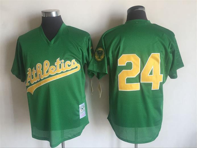 Oakland Athletics #24 Ricky Henderson Style 3