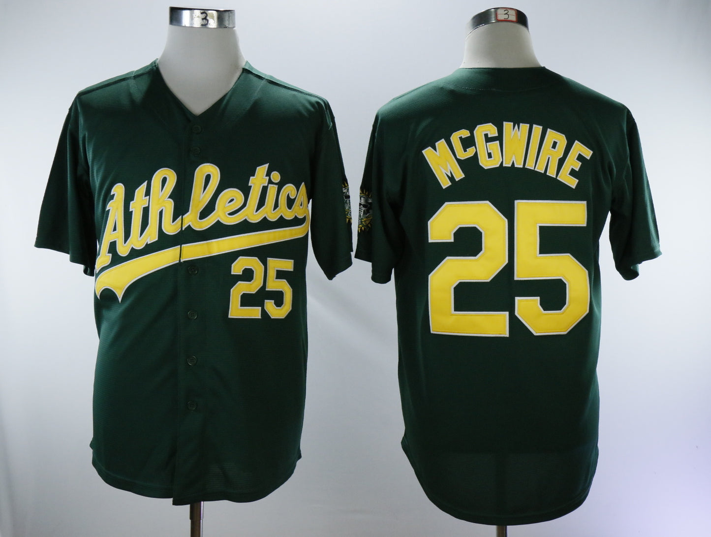Oakland Athletics #25 Mark McGwire Athletics 25 White Green Fan Retro Style 2