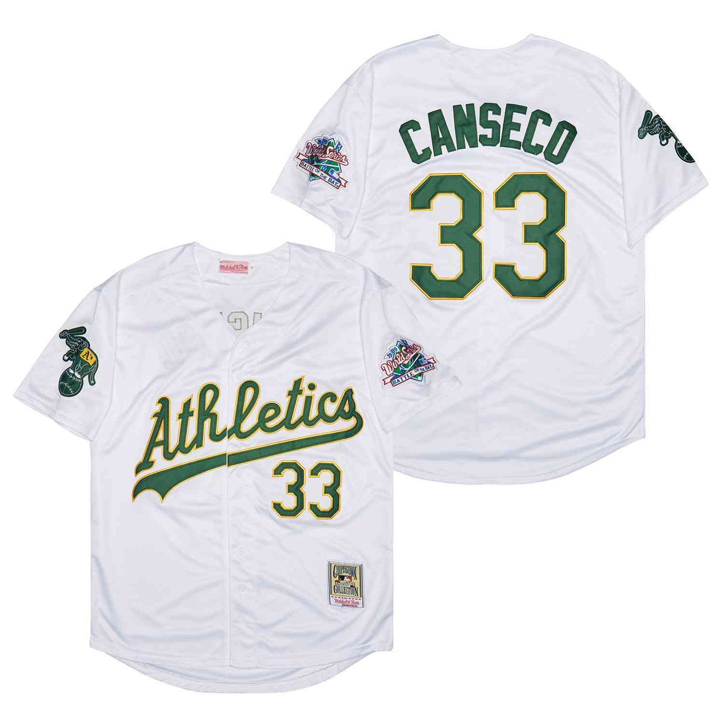 Oakland Athletics #33 Jose Canseco33# White Retro