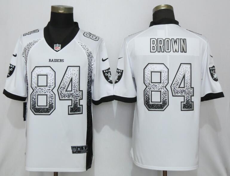 Oakland Raiders 84 Brown Vapor Untouchable Drift Fashion White Elite Jersey