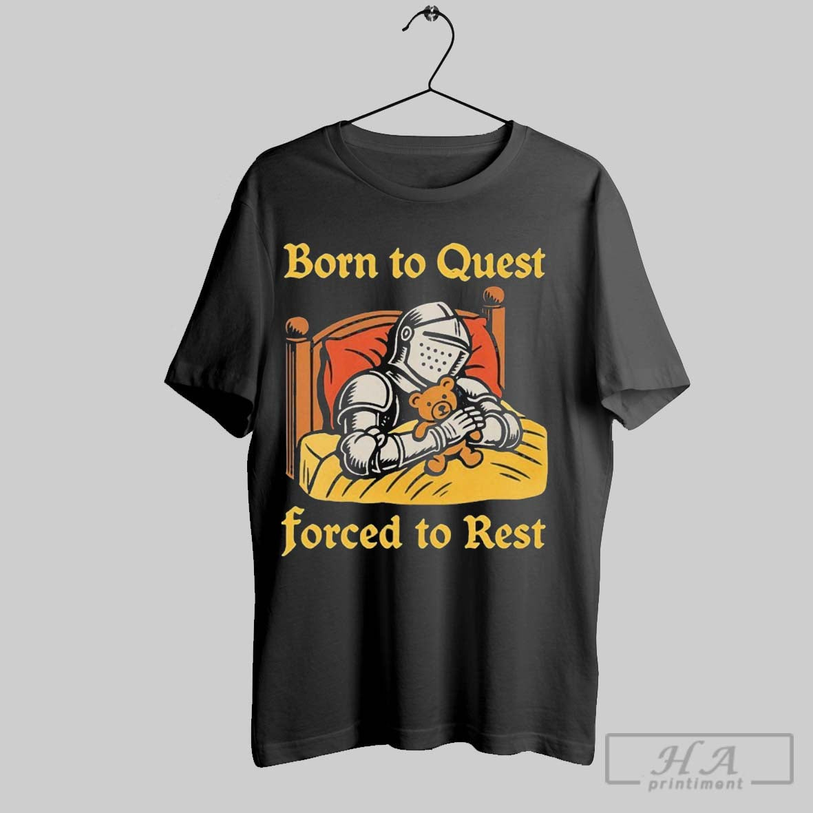 Official Born To Quest Forced To Rest Knight Teddy Bear Bed