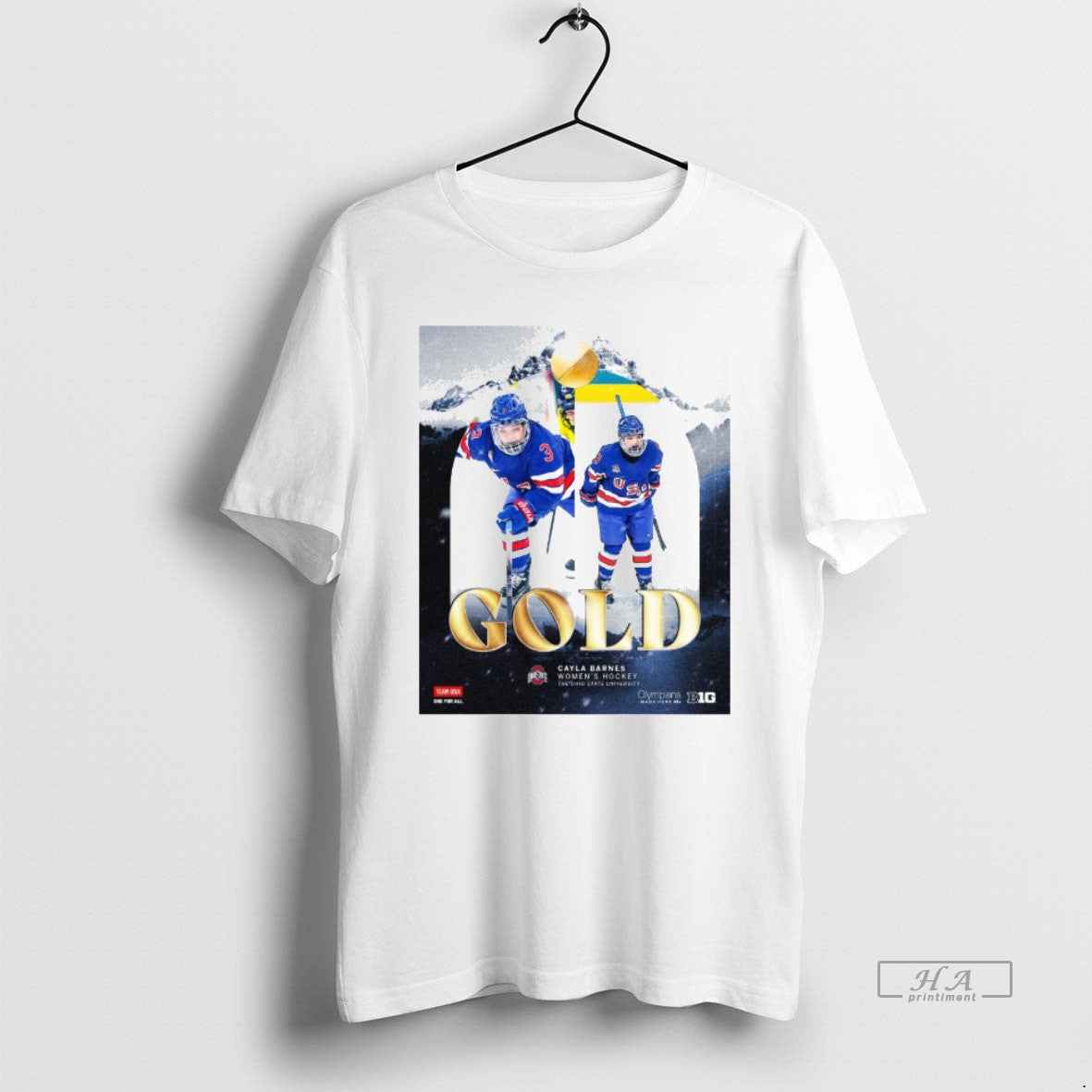 Official Cayla Barnes Hockey Ohio State University Gold Medalist T-Shirt, Sweatshirt, Hoodie, Long Sleeve