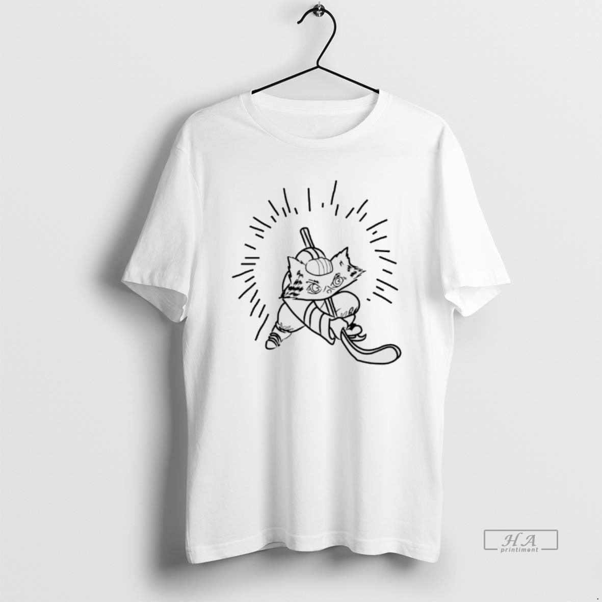 Official Hockey Cat Lets Play T-Shirt, Sweatshirt, Hoodie