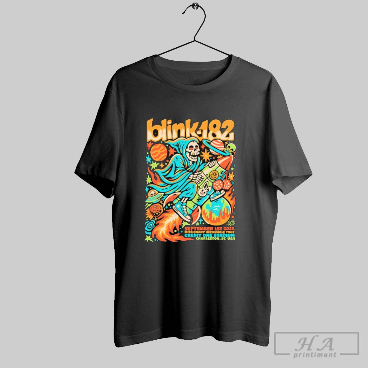 Official Official Blink 182 September 1st 2025 At Credit One Stadium Charleston Sc Usa Show