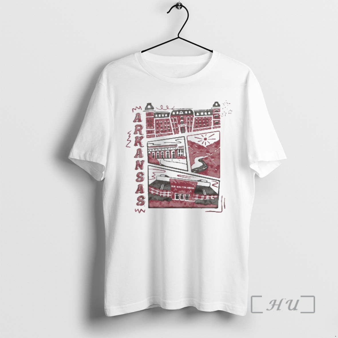 Officials Arkansas Razorbacks Campus Landmarks Vintage