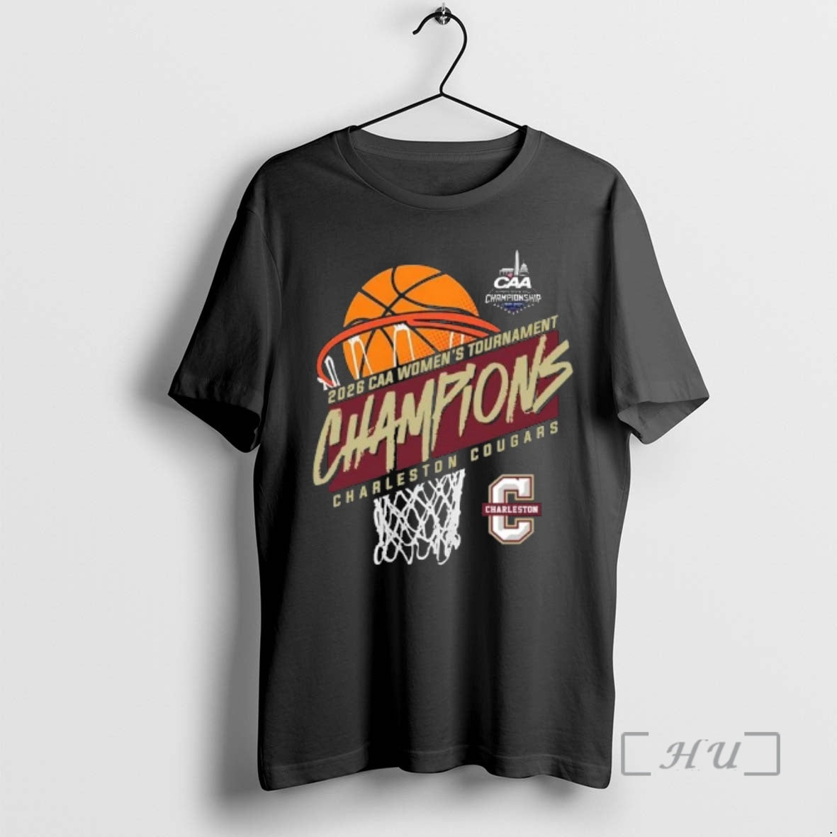 Officials Charleston Cougars Caa Womens Basketball Tournament Champions Basket