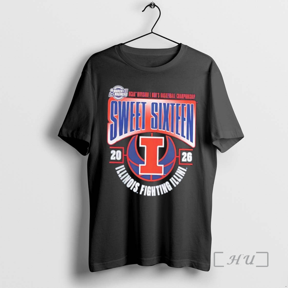 Officials Illinois Fighting Illini Mens Basketball 2026 Ncaa March Madness Logo Premium T Shirts Sweater