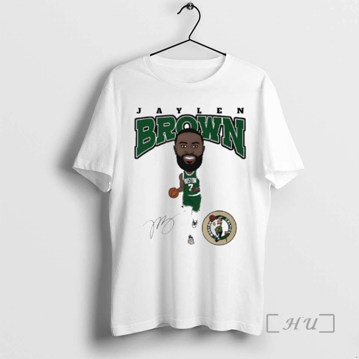 Officials Jaylen Brown Boston Celtics Basketball Signature Caricature