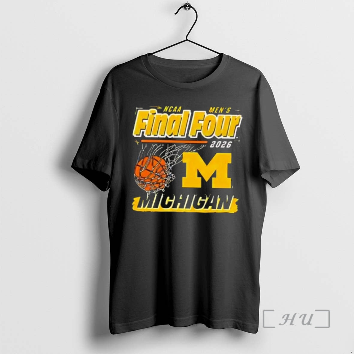 Officials Michigan Wolverines Mens Basketball Final Four Ball Swish Ncaa Basketball Premium T Shirts Sweater