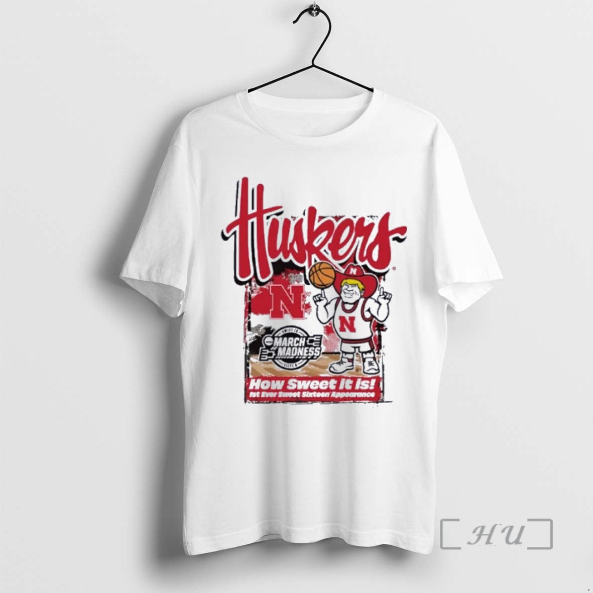 Officials Nebraska Cornhuskers 2026 Ncaa March Madness First Ever Sweet 16 Premium T Shirts Sweater
