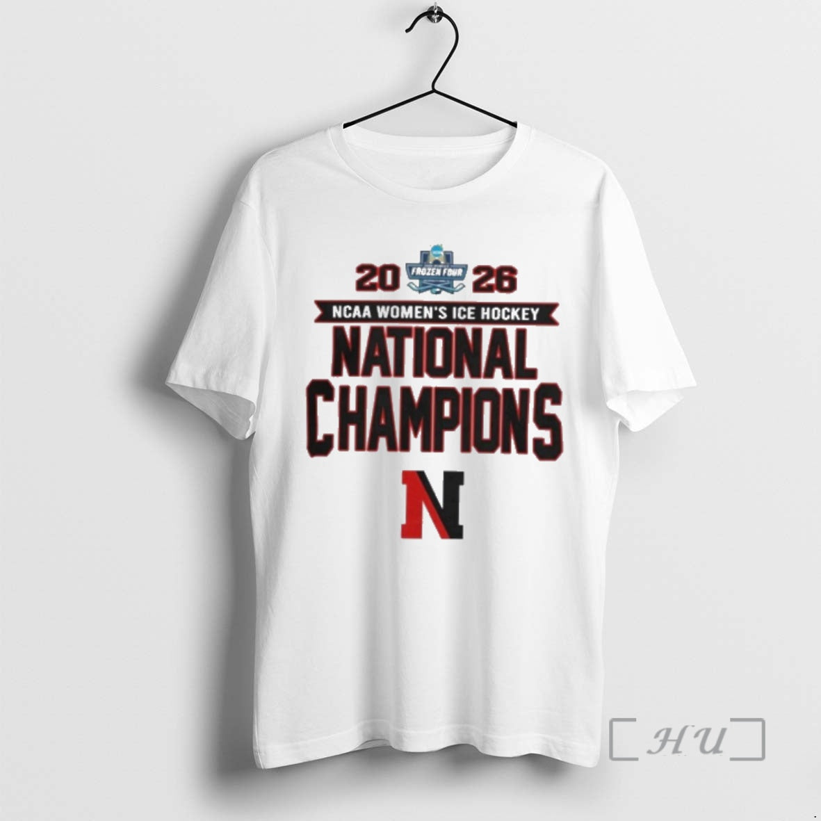 Officials Northeastern Huskies 2026 Ncaa Frozen Four Womens Ice Hockey National Champions Premium T Shirts