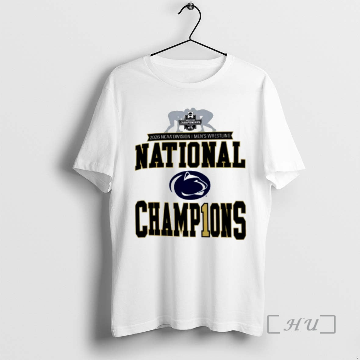 Officials Penn State Nittany Lions 2026 Ncaa Mens Wrestling National Champions Logo Premium T Shirts