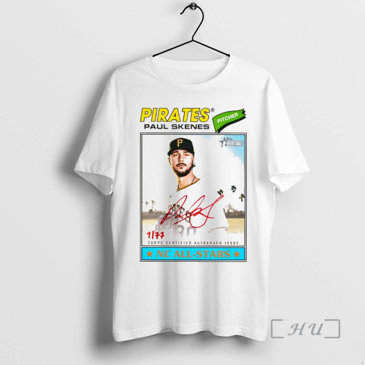 Officials Pirates Paul Skenes Topps Certified Autograph Issue Nl All Stars Signature Premium T Shirts