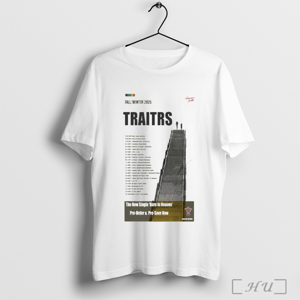 Officials Traitrs The New Single Burn In Heaven Fall Winter Tour 2025 T Shirt