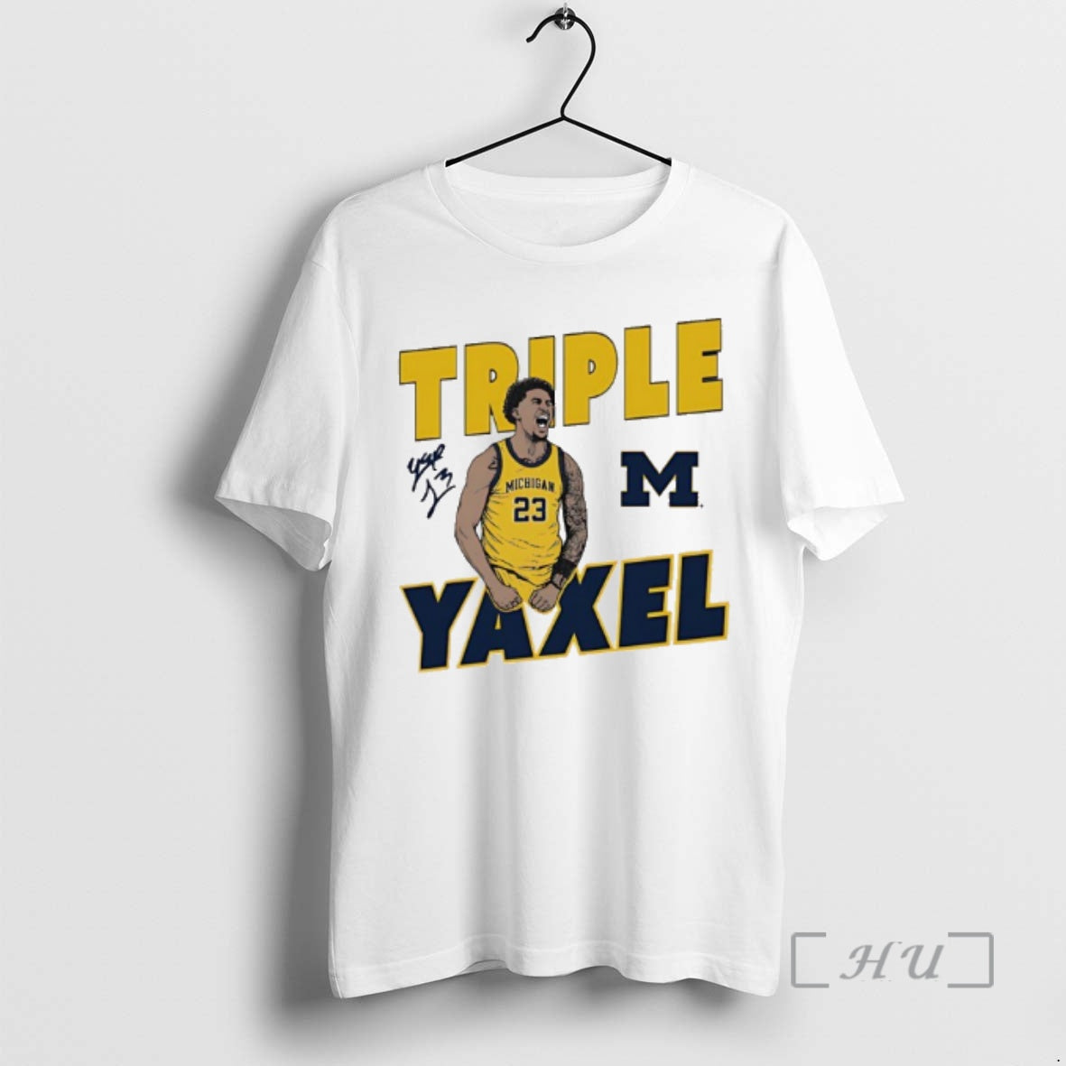 Officials Yaxel Lendeborg Michigan Wolverines Big Ten Tournament Triple Yaxel Signature Premium T Shirts Sweater