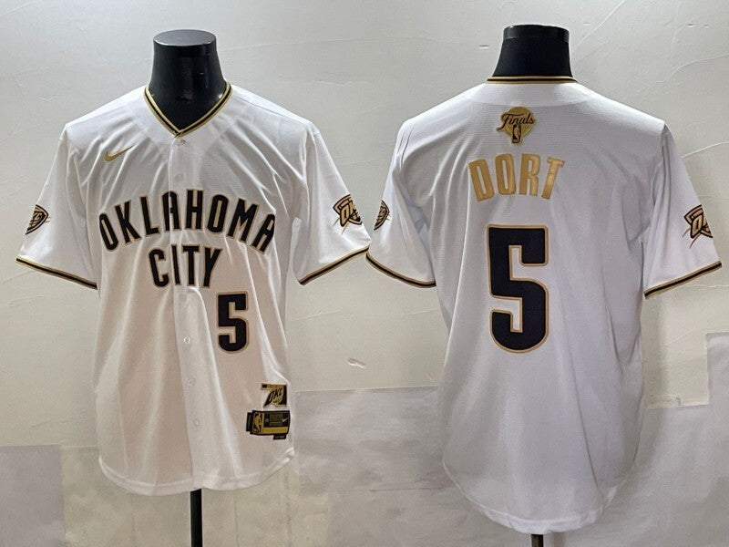 Oklahoma City Thunder #5 Luguentz Dort nba Collaboration Style 1