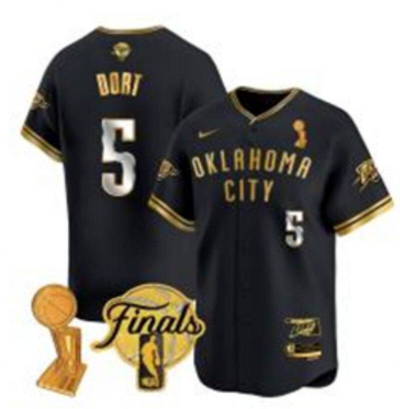 Oklahoma City Thunder #5 Luguentz Dort nba Collaboration Style 4