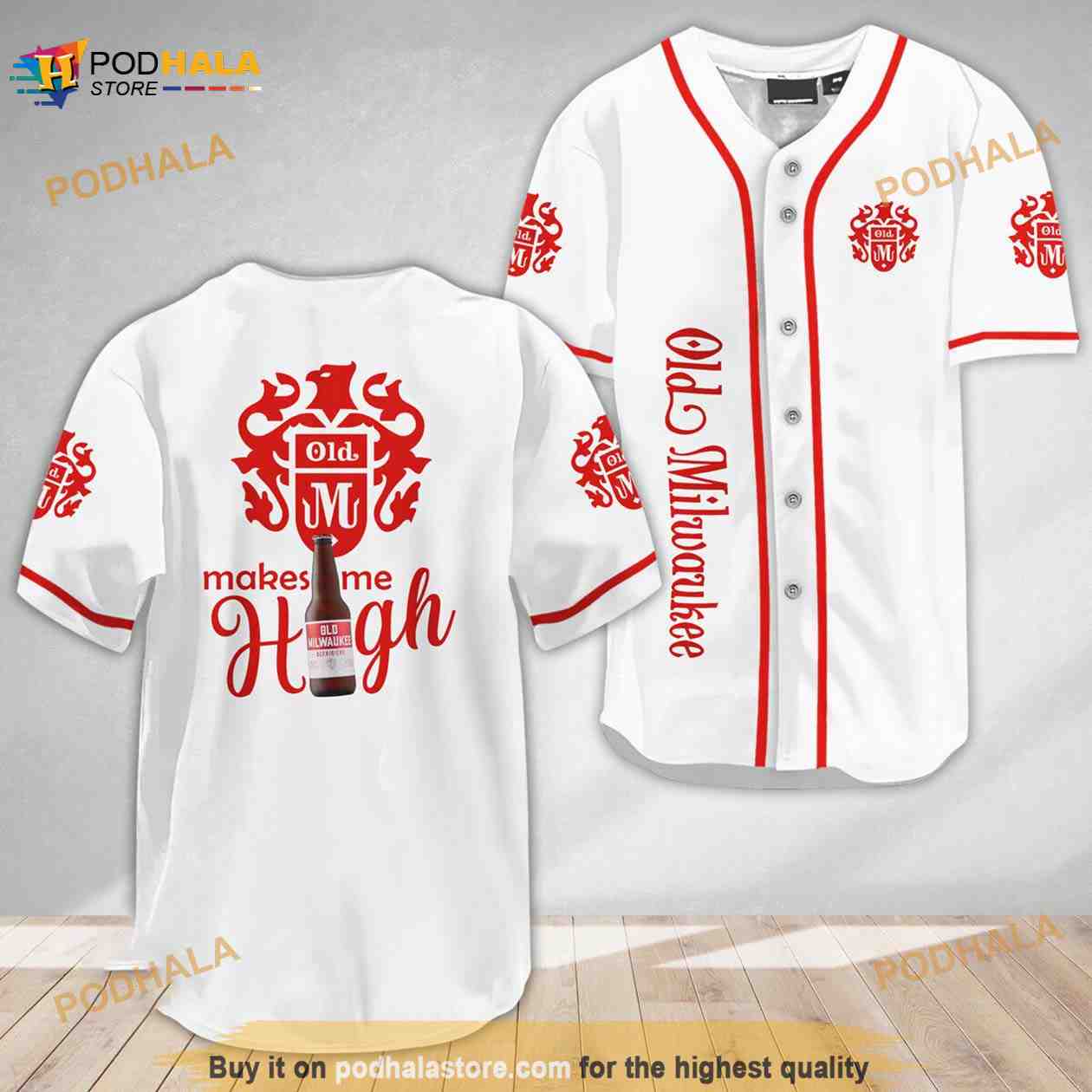 Old Milwaukee Beer Make Me High 3D Baseball Jersey