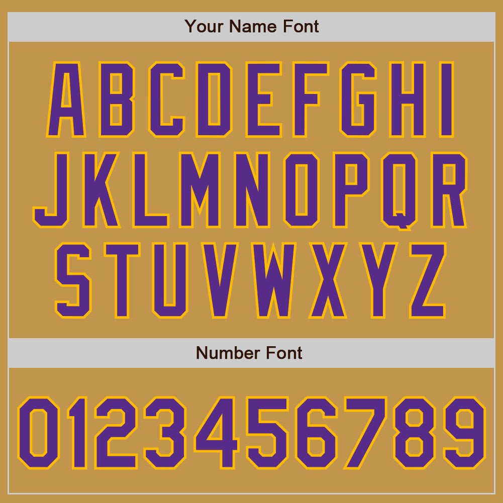 Custom Old Gold Purple-Gold Authentic Baseball Jersey