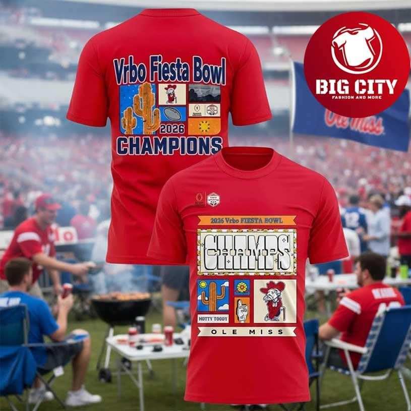 Ole Miss Fiesta Bowl 2026 Champions Shirt College Football Two Sided Shirt