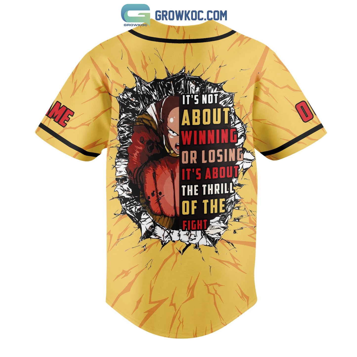 One Punch Man Saitama Personalized Baseball Jersey