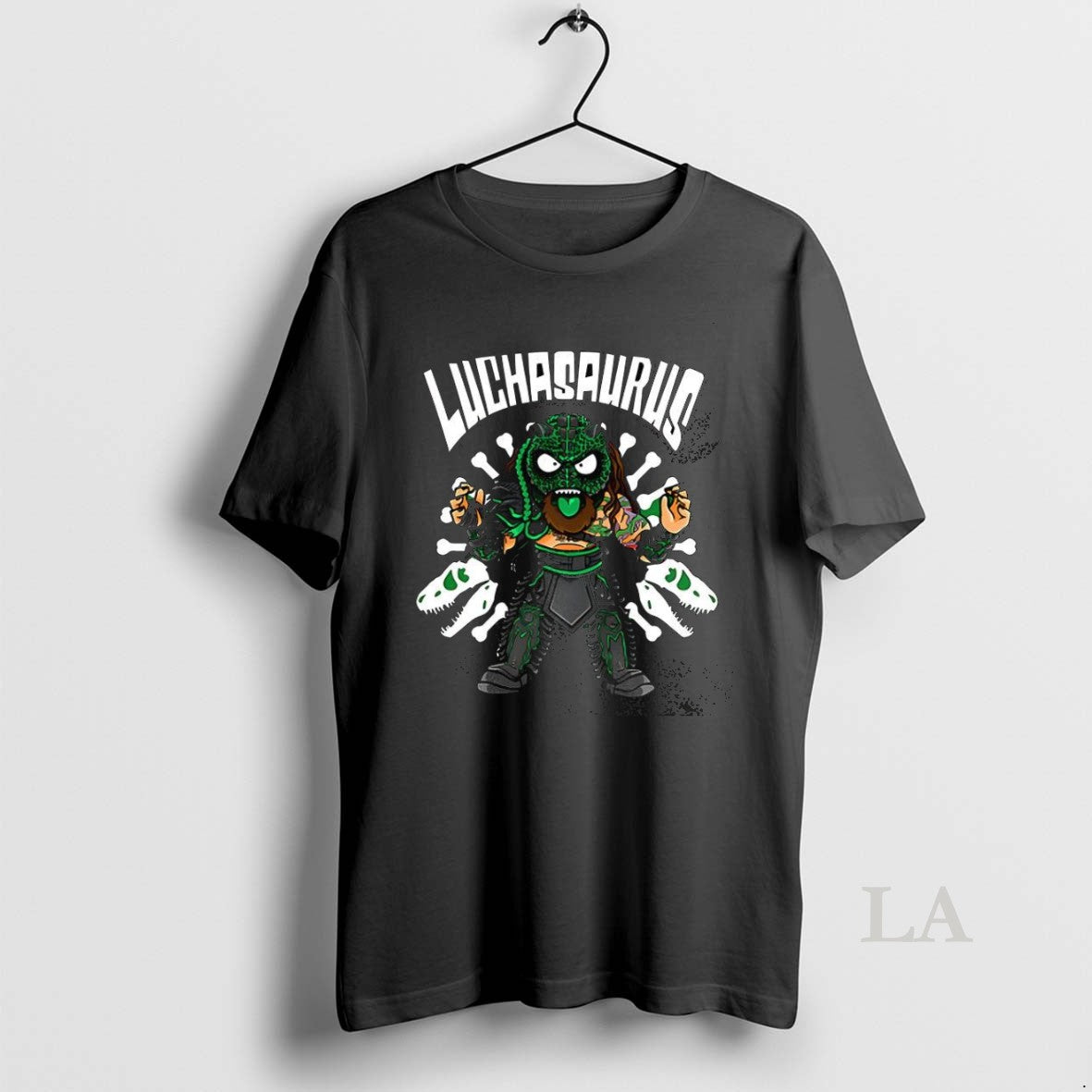 Original Austin Matelson Awe Luchasaurus Dinosaur Graphic