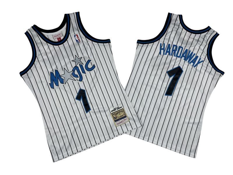Orlando Magics #1 Penny Hardaway Magic 1 # White Black 93-94 Season Mitchell Retro Jersey --. Hardaway Style 1