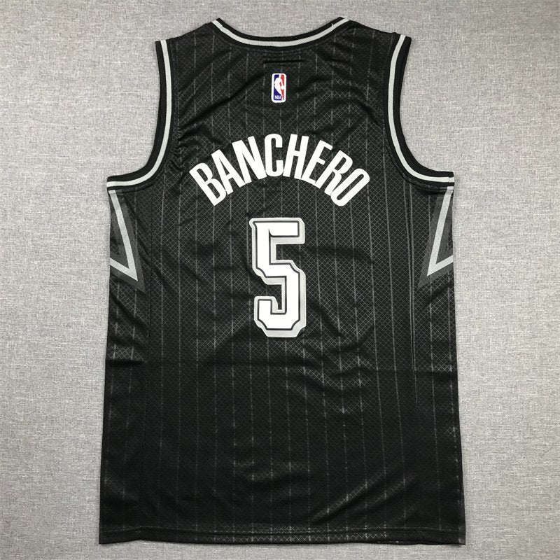 Orlando Magics #5 Paolo Banchero Magic 5 Black City s-xxl Style 1
