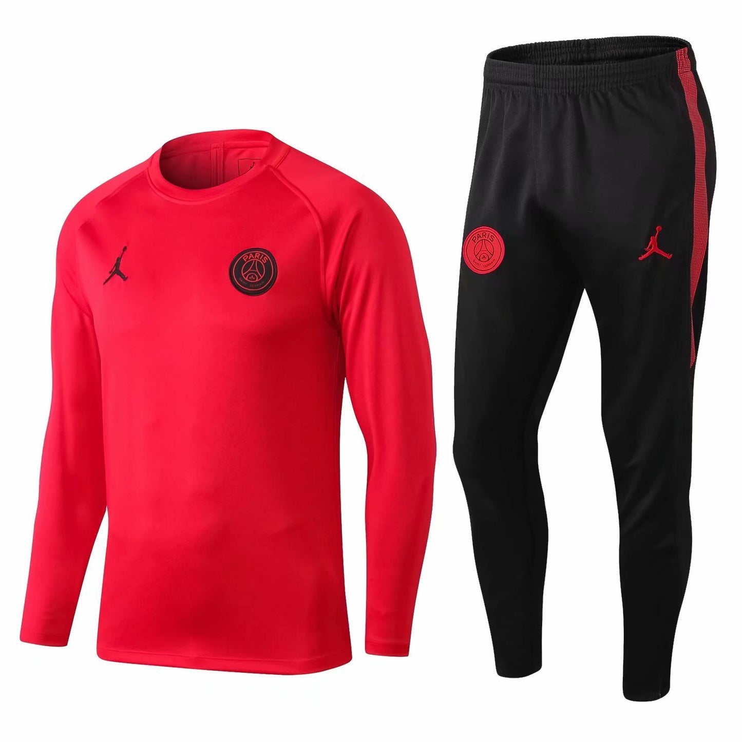 PSG Red O Neck Red top with Black Pant Back BIG AJ Suit 1