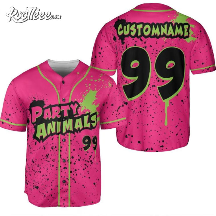 Party Animals Monkey Team Banana Ball Custom Baseball Jersey