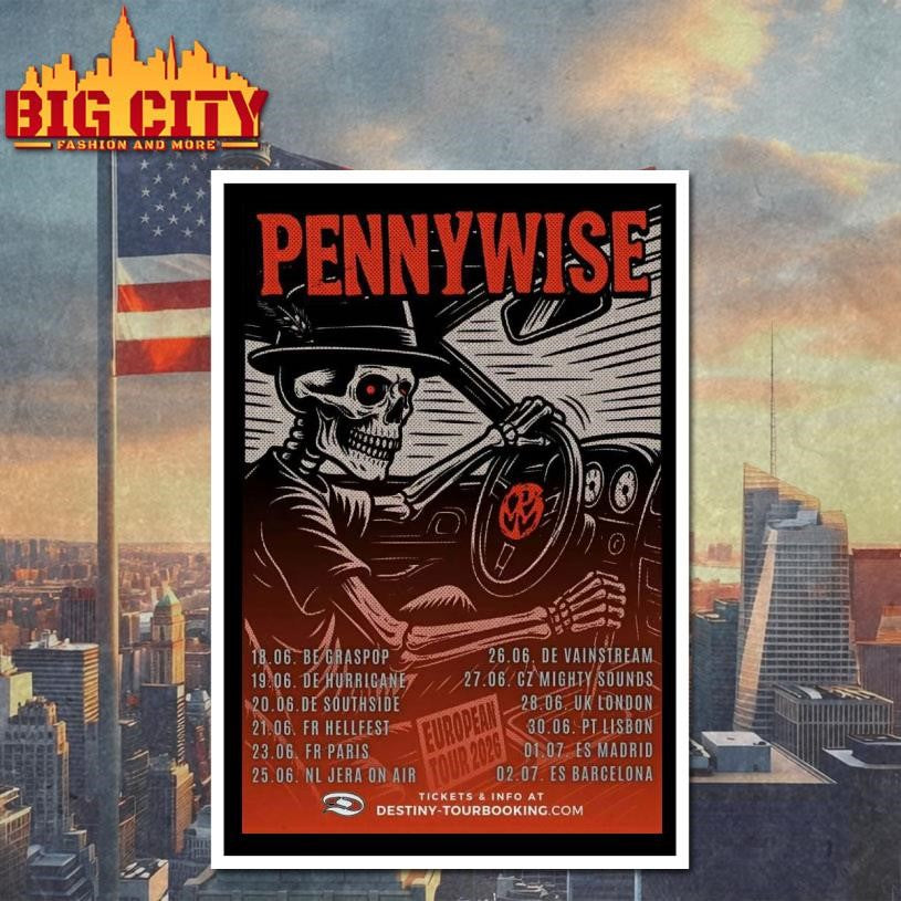 PennyWise UK Tour 2026 Poster Shirt