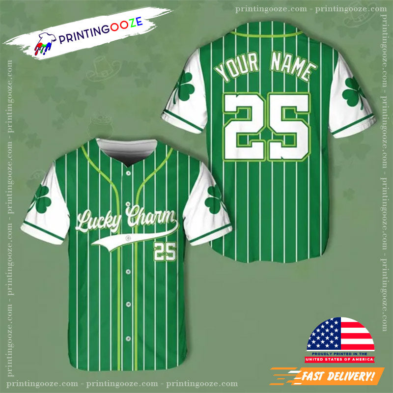 Personalized Lucky Charms St Patrick’s Day Baseball Jersey No. 3