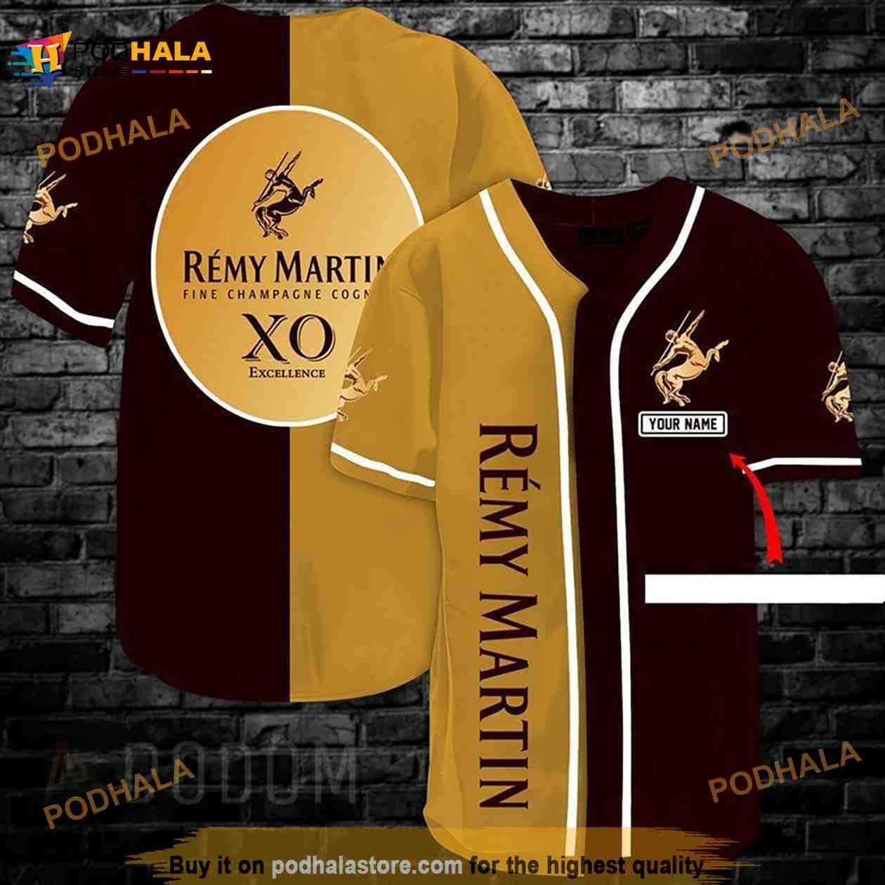 Personalized Rémy Martin Xo 3D Baseball Jersey