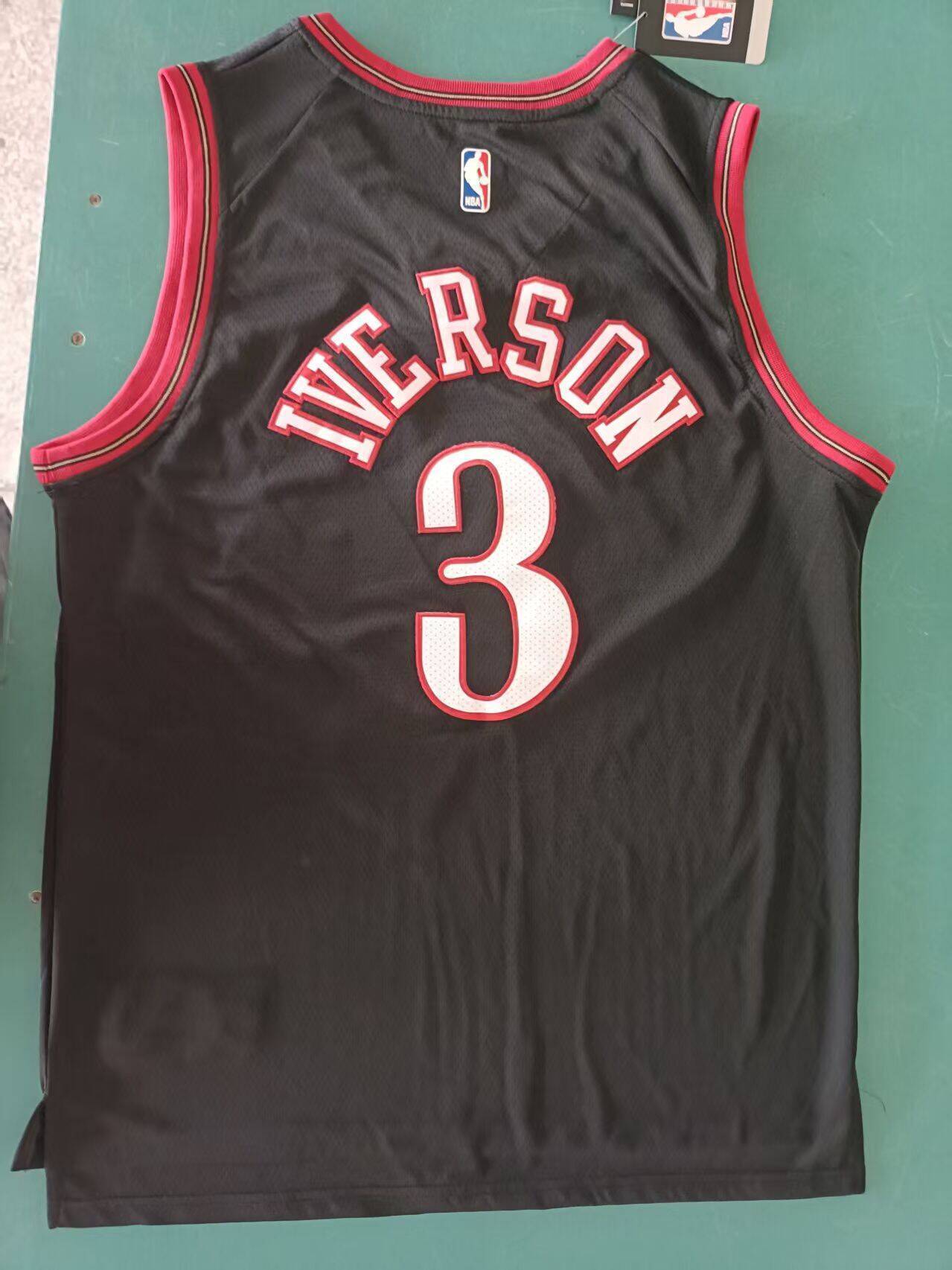 Philadelphia 76ers #3 Allen Iverson Black 2025 Classic 76 3 City Edition Style 1