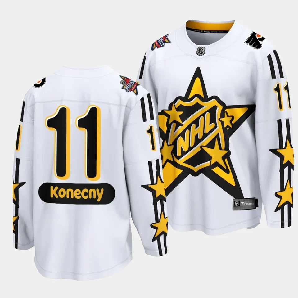 Philadelphia Flyers #11 Travis Konecny 2024 NHL All-Star White Jersey Style 2