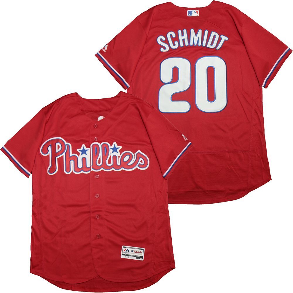 Philadelphia Phillies #20 Mike Schmidt Phillies 20 Red Elite