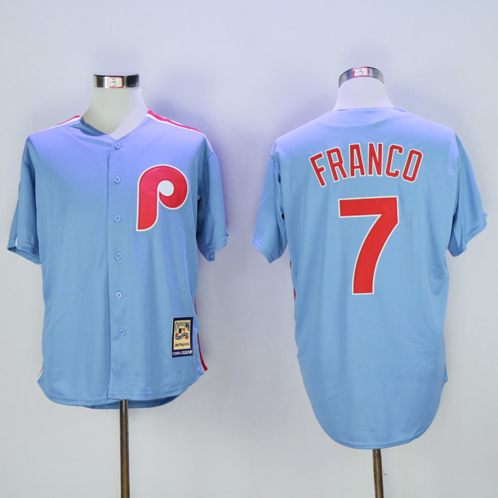Philadelphia Phillies #7 Maikel Franco Phillies 7 Light Blue Retro