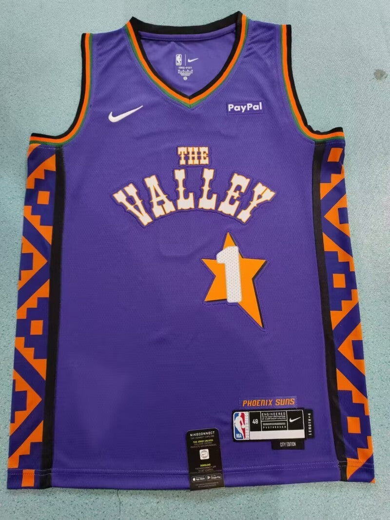 Phoenix Suns #1 Devin Booker New Season Suns 1 City Edition Style 2
