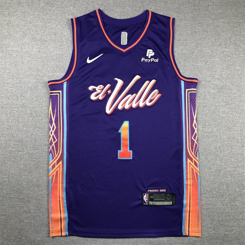 Phoenix Suns #1 Devin Booker Suns 1 New Purple City s-xxl Style 2