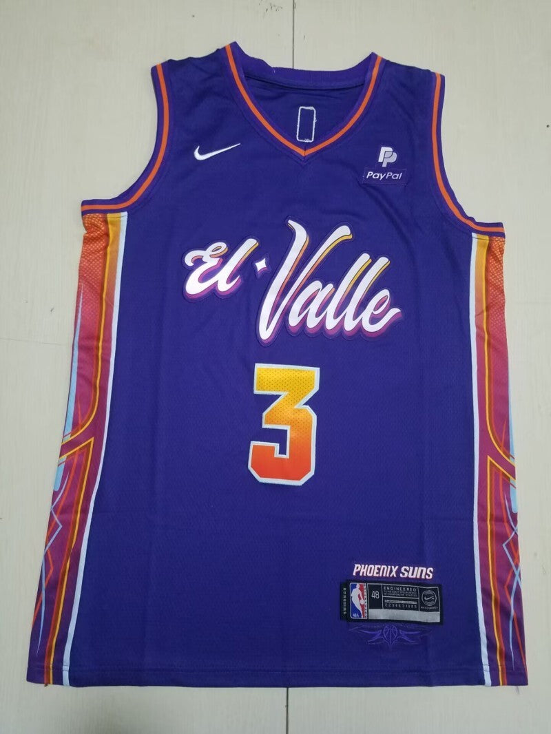 Phoenix Suns #3 Bradley Beal Suns 3 New Purple City s-xxl Style 2