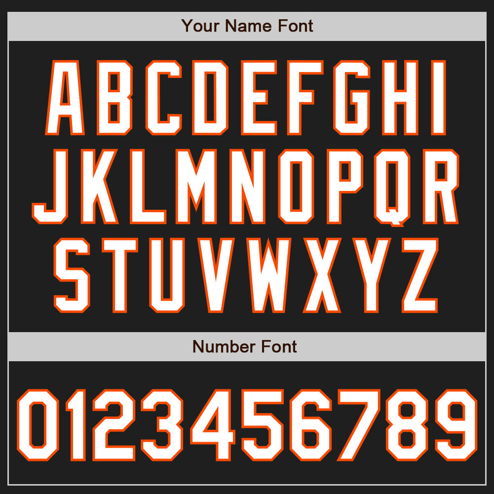 Custom Black White-Orange Gradient Classic Vertical Stripe Authentic Baseball Jersey