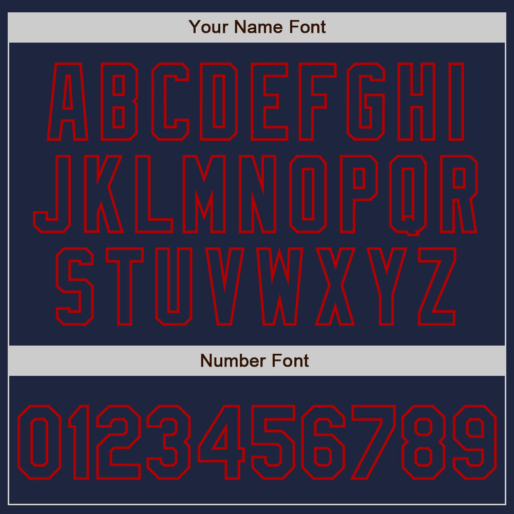 Custom Navy-Red Gradient Classic Vertical Stripe Authentic Baseball Jersey